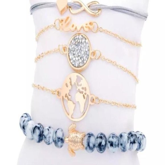 Winter Sale❄️ Tortoise Charm Bracelet Set - Picture 4 of 5